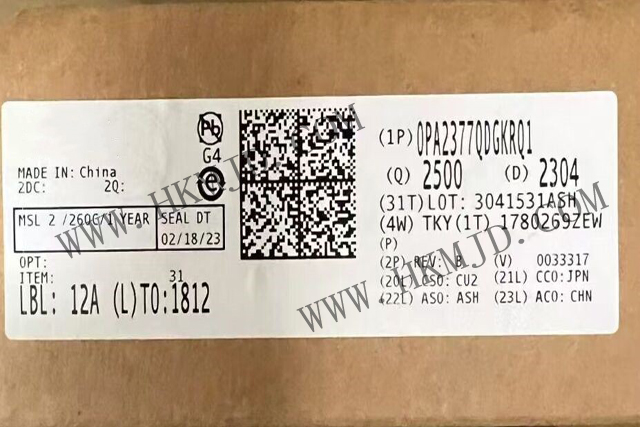 汽車放大器_OPA2377QDGKRQ1_軌到軌輸入/輸出、低噪聲、5MHz CMOS 運算放大器